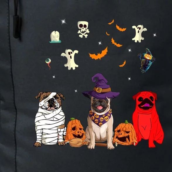 Halloween Pug Dogs Lovers Mummy Witch Demon Costumes Cool Gift Daily Commute Backpack