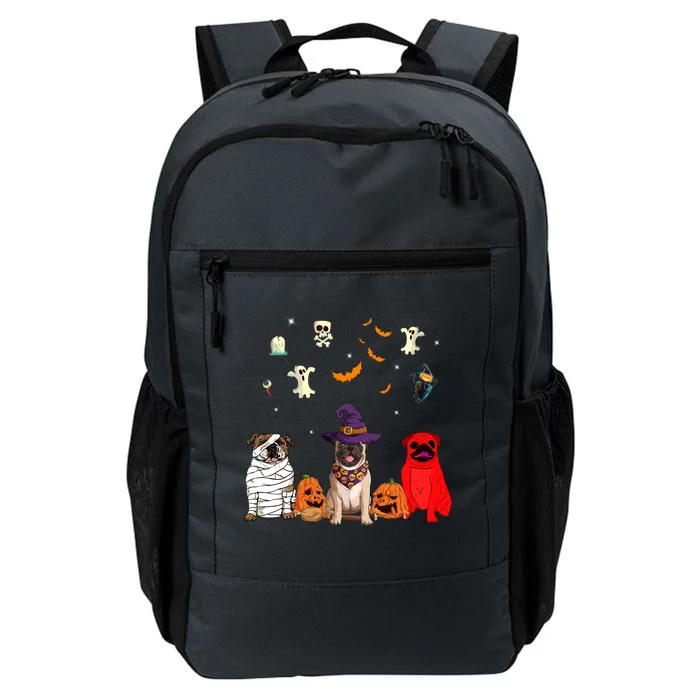 Halloween Pug Dogs Lovers Mummy Witch Demon Costumes Cool Gift Daily Commute Backpack