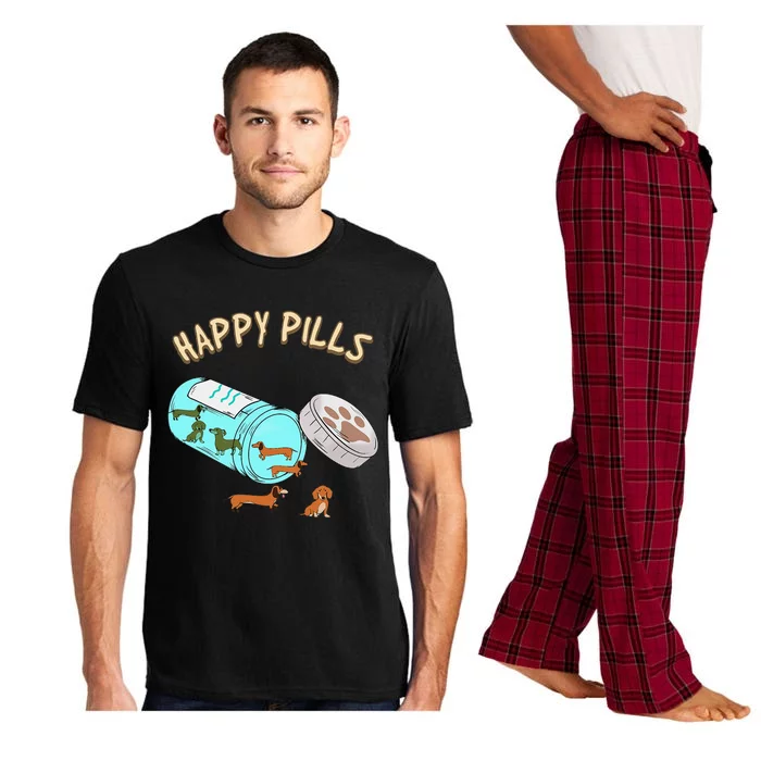 Happy Pills Dachshund  Dog Lover Gift Pajama Set