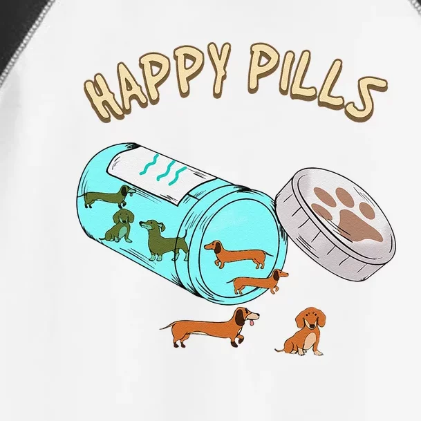 Happy Pills Dachshund  Dog Lover Gift Toddler Fine Jersey T-Shirt