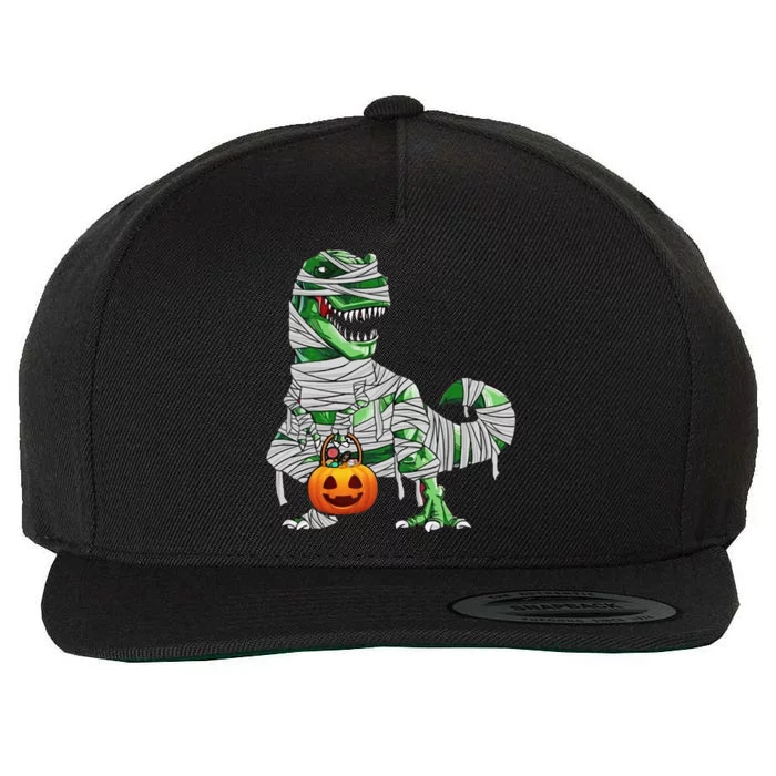 Halloween Pumpkin Dinosaur Gift For Wool Snapback Cap