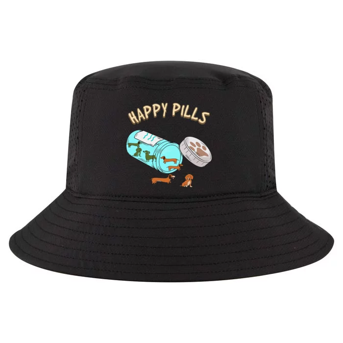 Happy Pills Dachshund Dog Lover Gift Cool Comfort Performance Bucket Hat