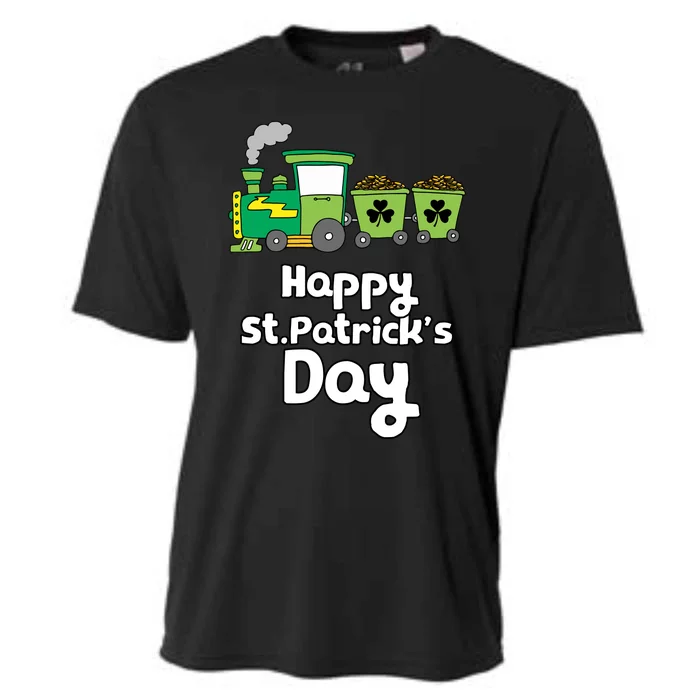 Happy Patrick's Day Cute Train Irish Boy Shamrock Gifts Cooling Performance Crew T-Shirt