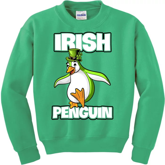 Happy Patrick's Day Irish Penguin Leprechaun Gifts Kids Sweatshirt