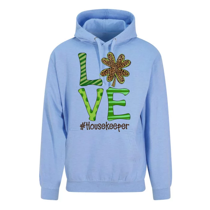 Happy Patrick's Day Love Housekeeper Nurse Irish And Leopard Cool Gift Unisex Surf Hoodie