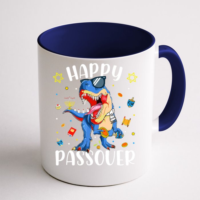 Happy Passover Dinosaur Jewish Passover Front & Back Coffee Mug