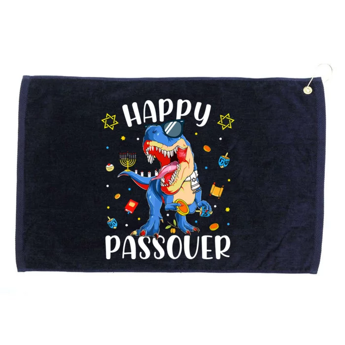 Happy Passover Dinosaur Jewish Passover Grommeted Golf Towel