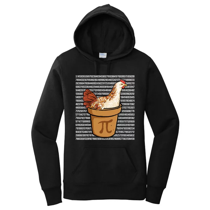 Happy Pi Day Funny Chicken Pot Pie 3 14 Science Math Teacher Women's Pullover Hoodie