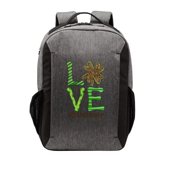 Happy Patrick's Day Love Housekeeper Nurse Irish And Leopard Meaningful Gift Vector Backpack