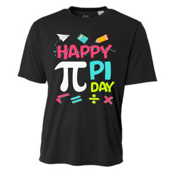 Happy Pi Day  Math Teachers Student Professor Pi Day Cooling Performance Crew T-Shirt