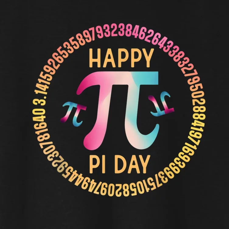 Happy Pi Day Mathematischer Mathematiklehrer Pi 3.14 Women's Crop Top Tee