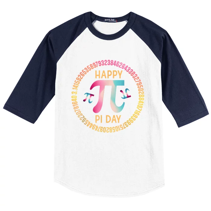 Happy Pi Day Mathematischer Mathematiklehrer Pi 3.14 Baseball Sleeve Shirt