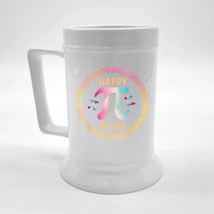 Happy Pi Day Mathematischer Mathematiklehrer Pi 3.14 Front & Back Beer Stein