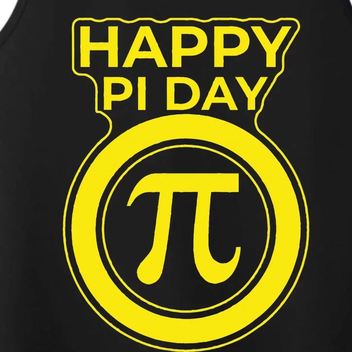 Happy Pi Day  Math Teachers Student Professor Pi Day Performance Tank