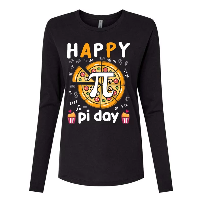 Happy Pi Day Mathematic Math Teacher For Pi Day 3.14 Womens Cotton Relaxed Long Sleeve T-Shirt