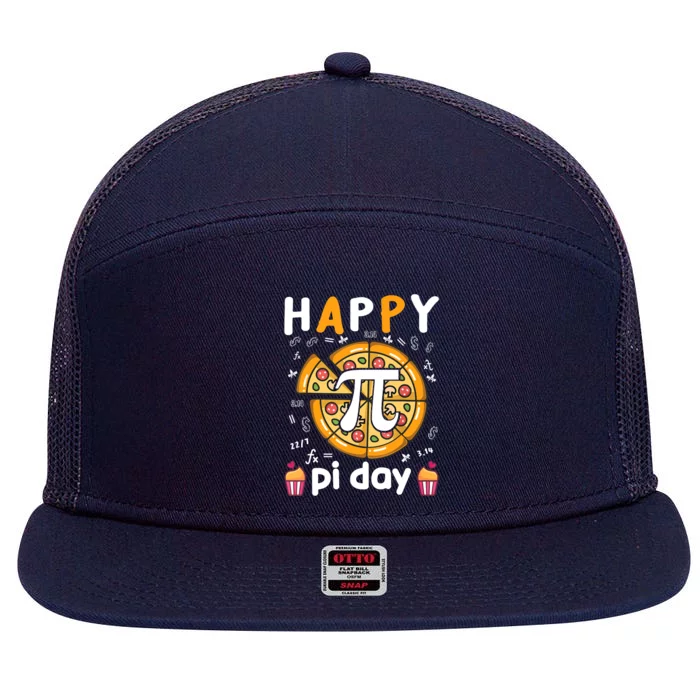 Happy Pi Day Mathematic Math Teacher For Pi Day 3.14 7 Panel Mesh Trucker Snapback Hat