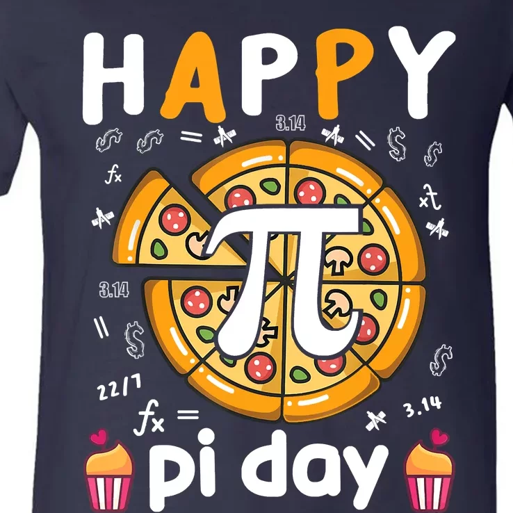 Happy Pi Day Mathematic Math Teacher For Pi Day 3.14 V-Neck T-Shirt