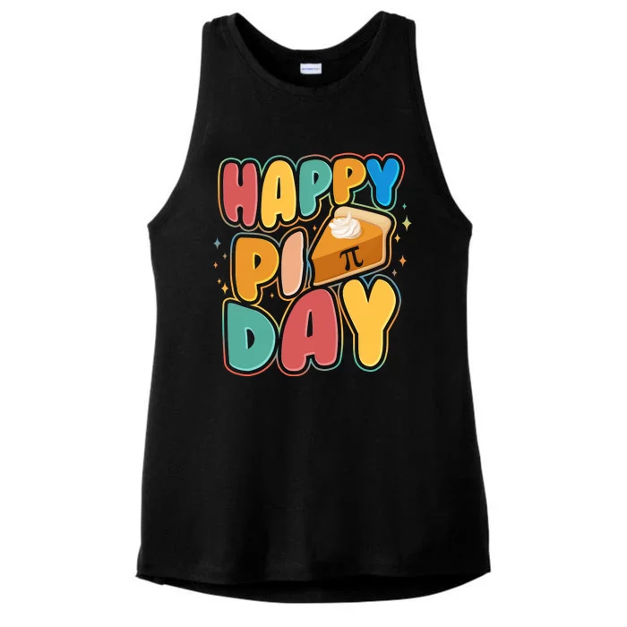 Happy Pi Day 3 14 Pie Slice March 14 Ladies Tri-Blend Wicking Tank