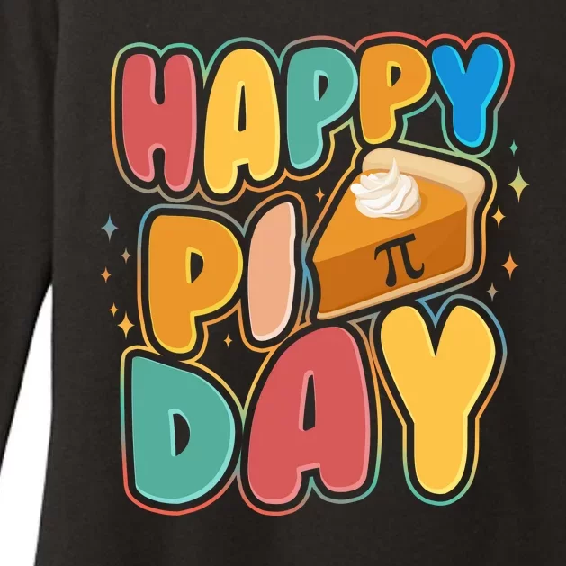 Happy Pi Day 3 14 Pie Slice March 14 Womens CVC Long Sleeve Shirt