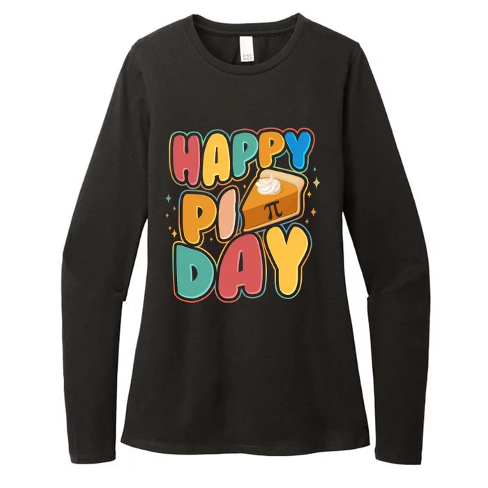 Happy Pi Day 3 14 Pie Slice March 14 Womens CVC Long Sleeve Shirt