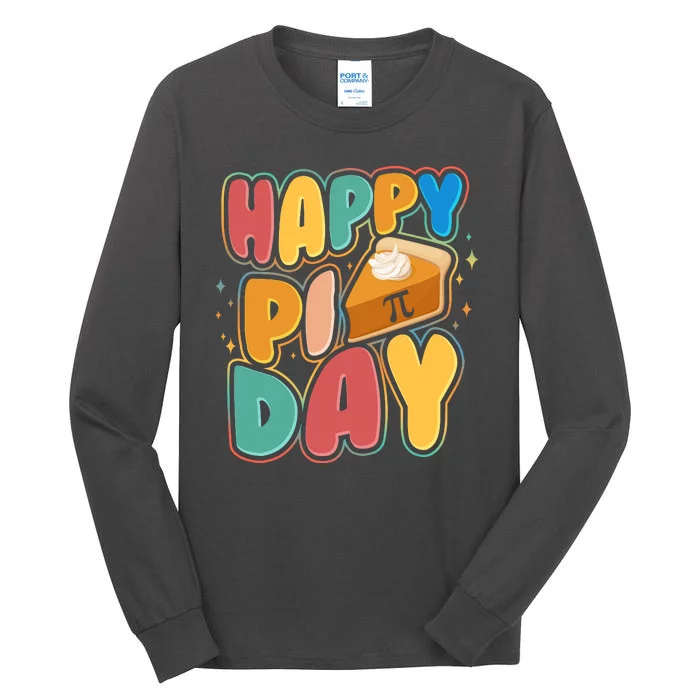 Happy Pi Day 3 14 Pie Slice March 14 Tall Long Sleeve T-Shirt