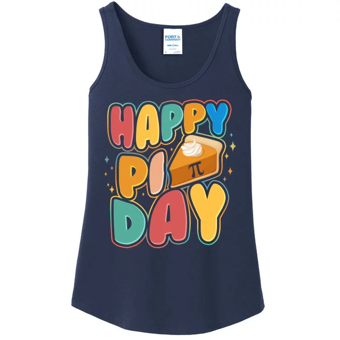 Happy Pi Day 3 14 Pie Slice March 14 Ladies Essential Tank