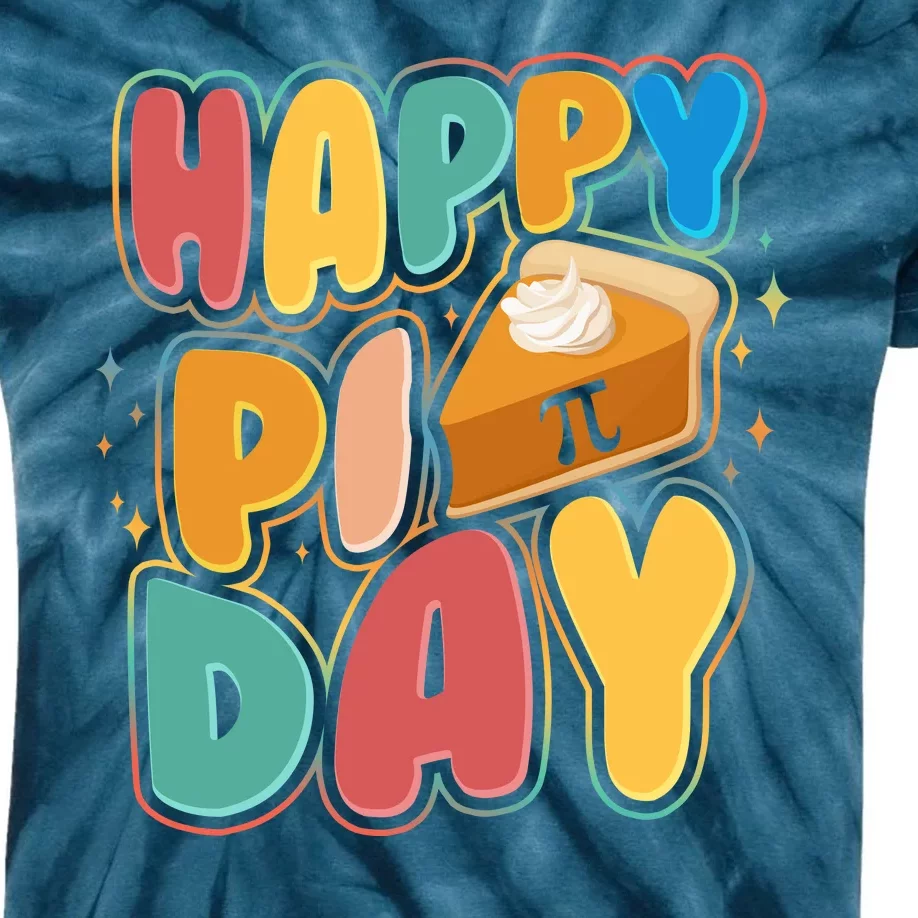 Happy Pi Day 3 14 Pie Slice March 14 Kids Tie-Dye T-Shirt