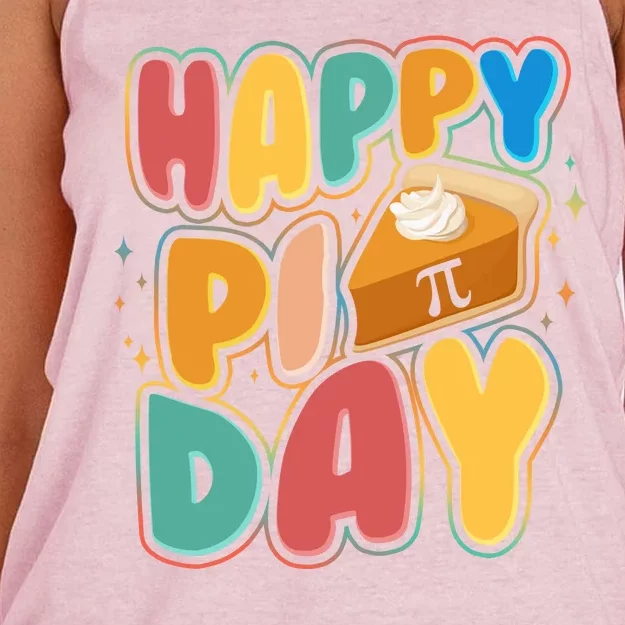 Happy Pi Day 3 14 Pie Slice March 14 Women's Knotted Racerback Tank