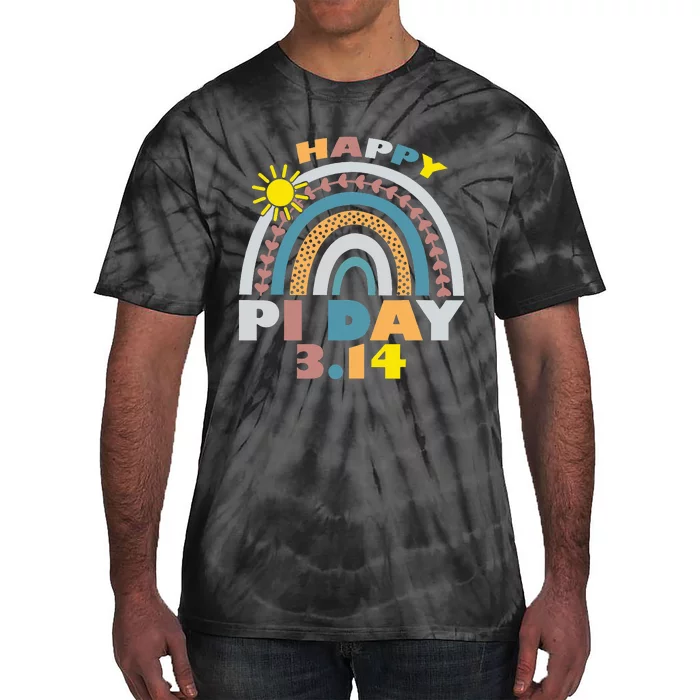 Happy Pi Day Mathematics Math Teacher Cute Rainbow Pi 3.14 Tie-Dye T-Shirt