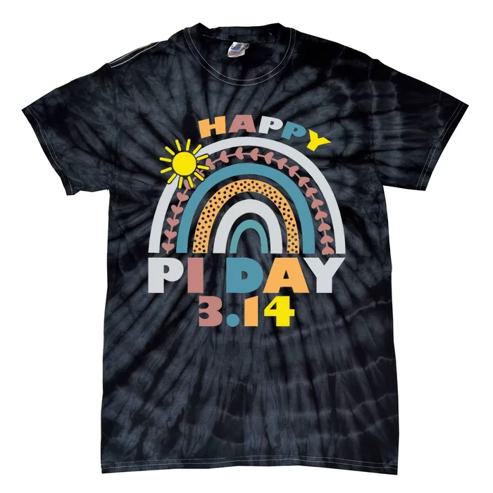 Happy Pi Day Mathematics Math Teacher Cute Rainbow Pi 3.14 Tie-Dye T-Shirt