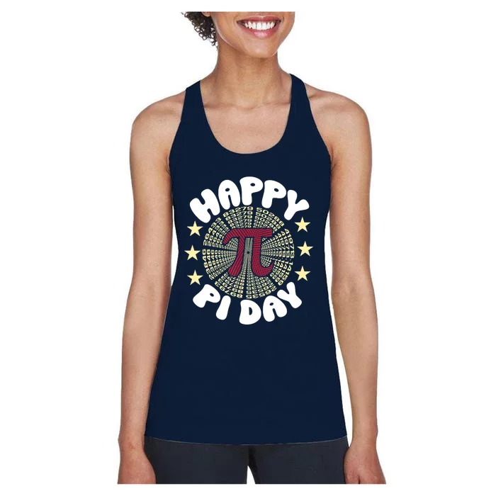 Happy Pi Day Funny Pi Mathematic Math For Teachers Women's Racerback Tank