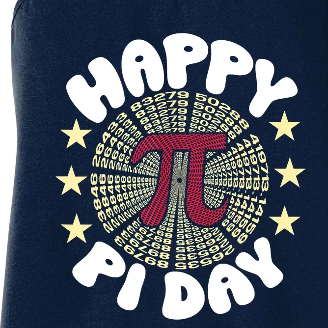 Happy Pi Day Funny Pi Mathematic Math For Teachers Women's Racerback Tank