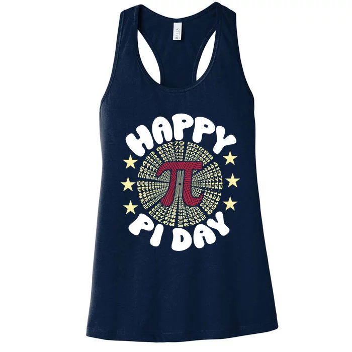 Happy Pi Day Funny Pi Mathematic Math For Teachers Women's Racerback Tank