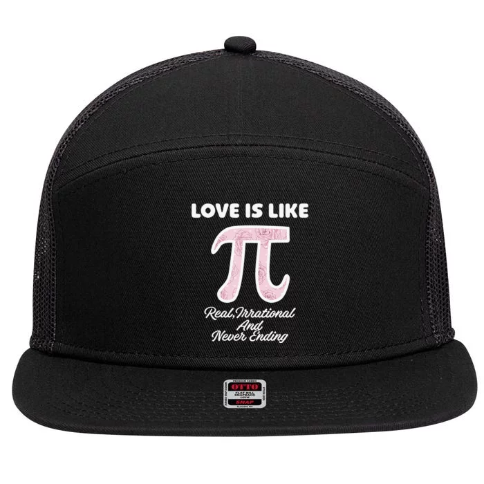 Happy Pi Day Mathematic Math Teacher Rainbow 7 Panel Mesh Trucker Snapback Hat