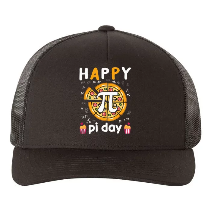 Happy Pi Day Pie Day Pizza Mathematics Pi Symbol Yupoong Adult 5-Panel Trucker Hat