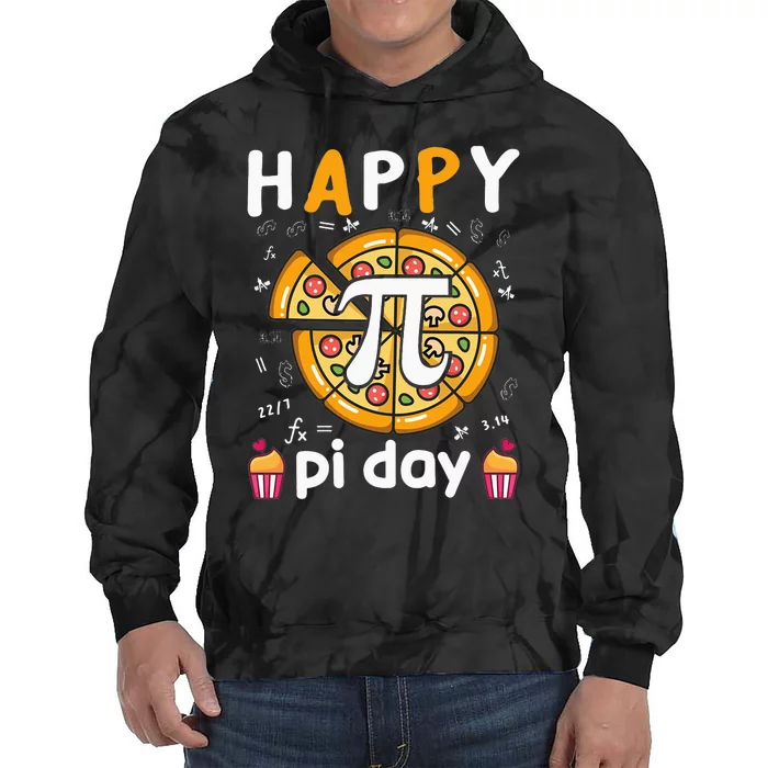 Happy Pi Day Pie Day Pizza Mathematics Pi Symbol Tie Dye Hoodie