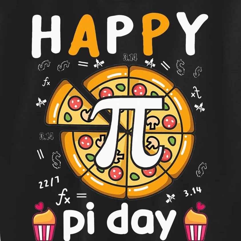 Happy Pi Day Pie Day Pizza Mathematics Pi Symbol Kids Sweatshirt