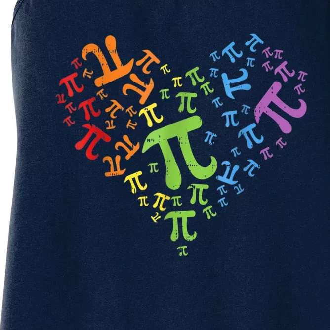 Heart Pi Day Funny Graphic Math Teacher for Wo k.i.d.s m.e.n Women's Racerback Tank