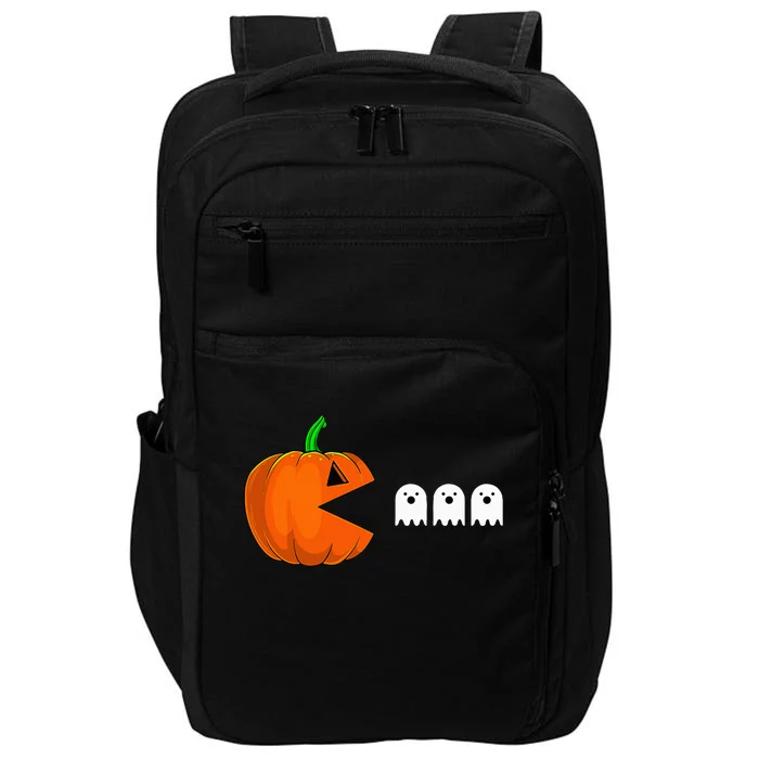 Halloween Pumpkin Eating Ghost Impact Tech Backpack