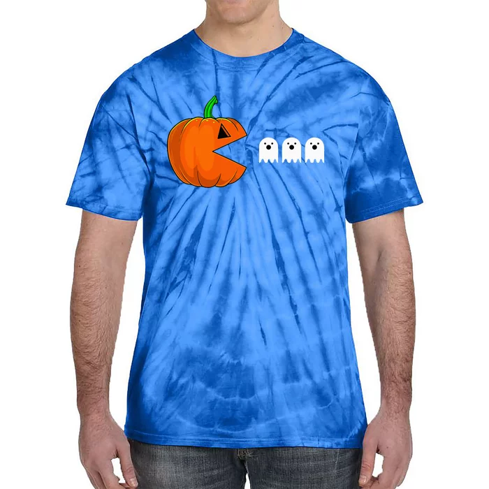 Halloween Pumpkin Eating Ghost Tie-Dye T-Shirt