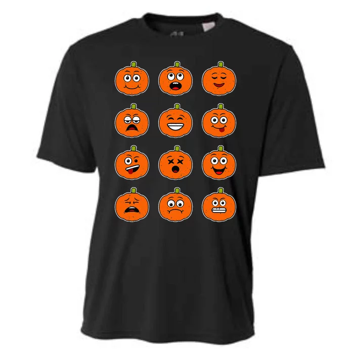 Halloween Pumpkins Emotions Guys Halloween Cooling Performance Crew T-Shirt