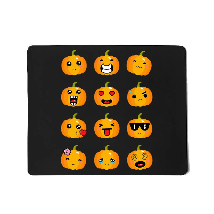 Halloween Pumpkins Emotions Cute Halloween Mousepad