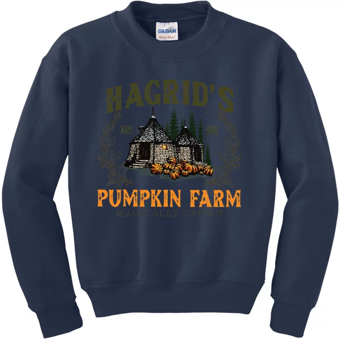 Hagrids Pumpkin Farm Magically Grown Halloween Spooky Season Gift Kids Sweatshirt