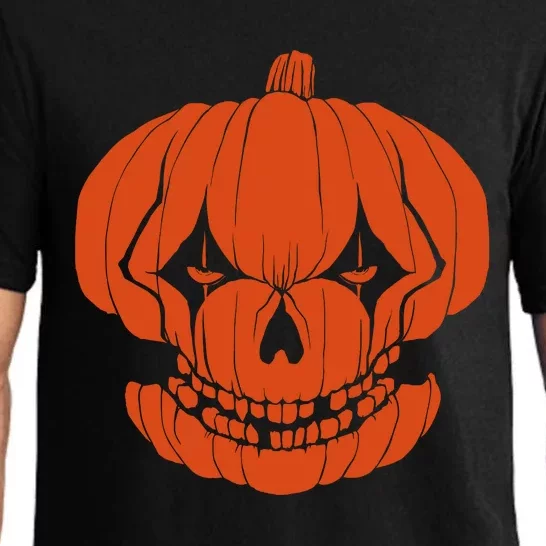 Halloween Pumpkin Face Pajama Set