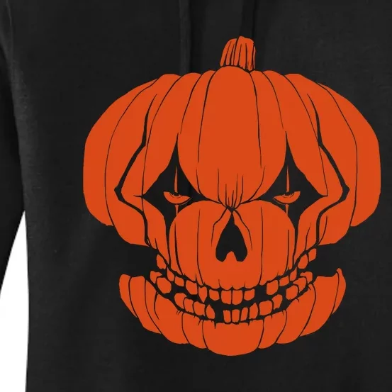 Halloween Pumpkin Face Women's Pullover Hoodie