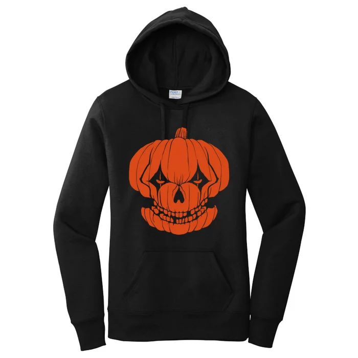 Halloween Pumpkin Face Women's Pullover Hoodie