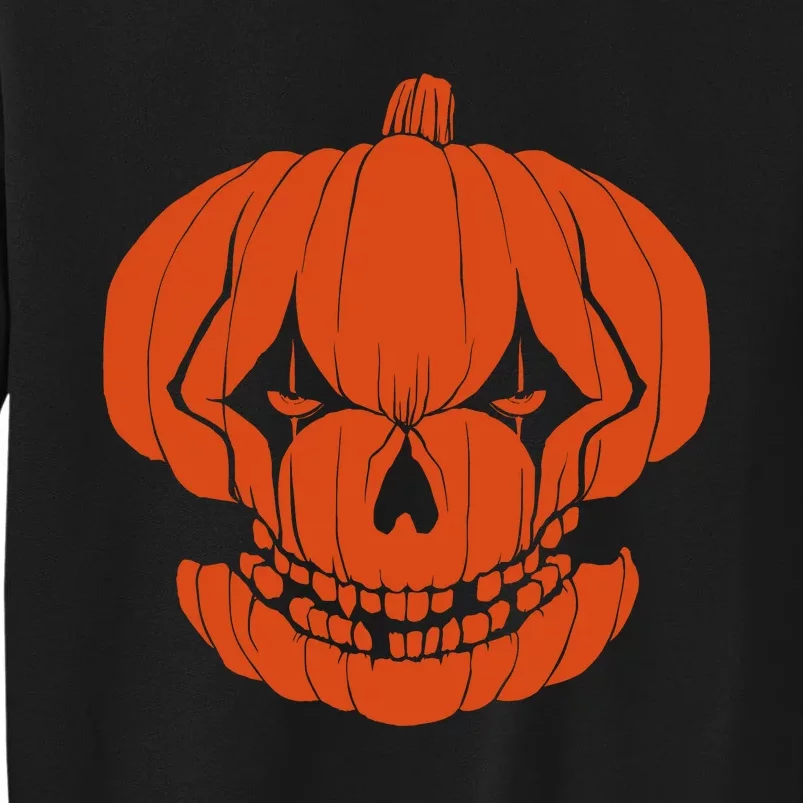 Halloween Pumpkin Face Tall Sweatshirt