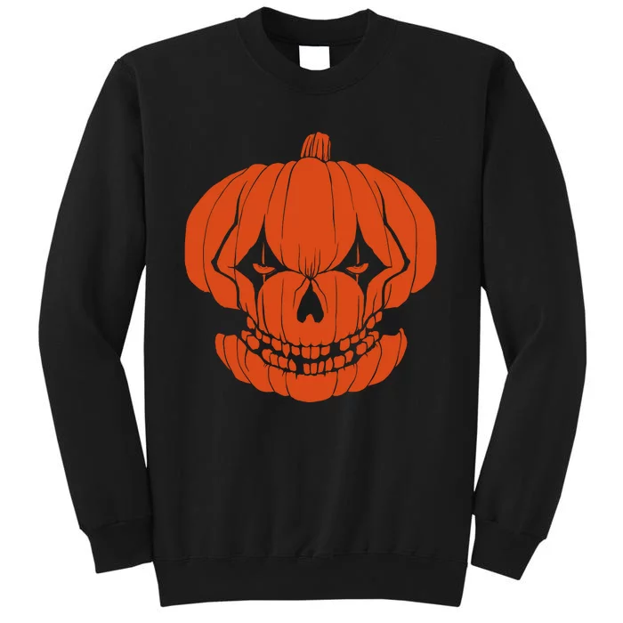 Halloween Pumpkin Face Tall Sweatshirt