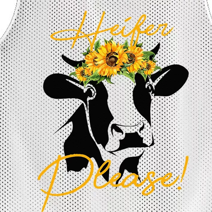 Heifer Please Funny Cow Heifer Mesh Reversible Basketball Jersey Tank