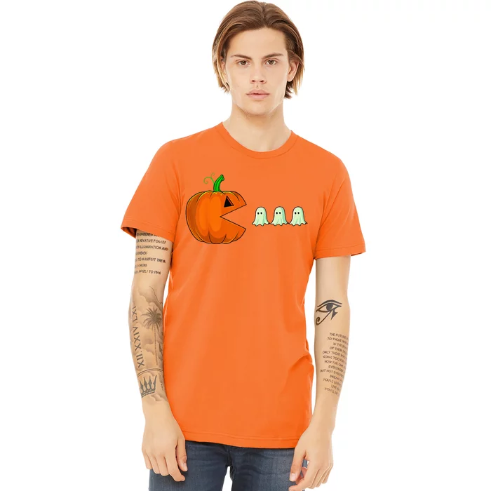 Halloween Pumpkin Funny Ghosts Premium T-Shirt